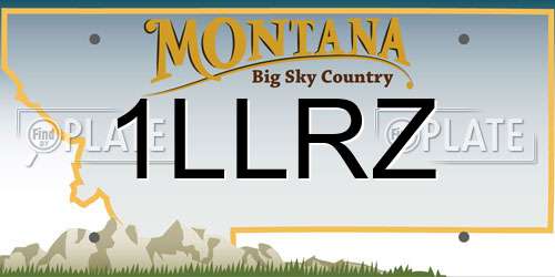 1LLRZ Montana License Plate