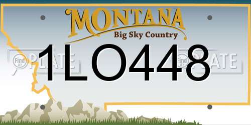 1LO448 Montana License Plate