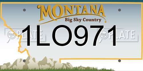 1LO971 Montana License Plate