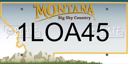 1LOA45 Montana License Plate