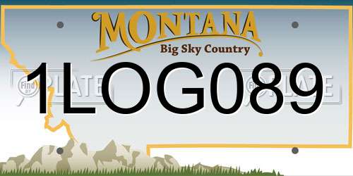 1LOG089 Montana License Plate