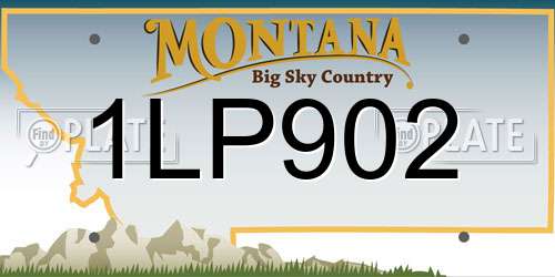 1LP902 Montana License Plate