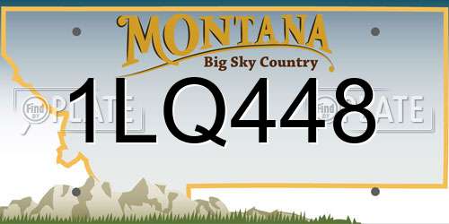 1LQ448 Montana License Plate