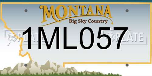 1ML057 Montana License Plate