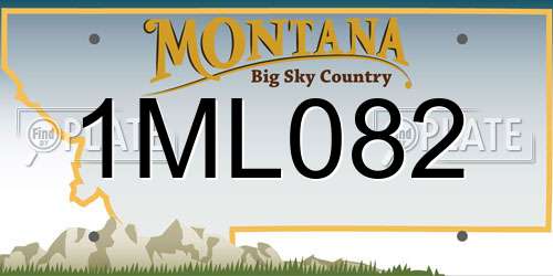 1ML082 Montana License Plate