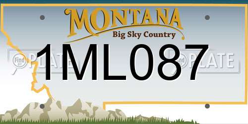 1ML087 Montana License Plate