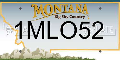 1MLO52 Montana License Plate