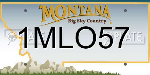 1MLO57 Montana License Plate