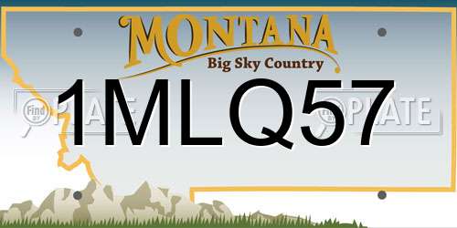 1MLQ57 Montana License Plate