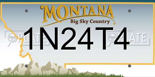 1N24T4 Montana License Plate