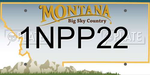 1NPP22 Montana License Plate