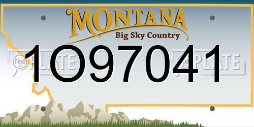 1O97041 Montana License Plate