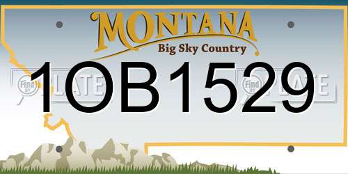 1OB1529 Montana License Plate