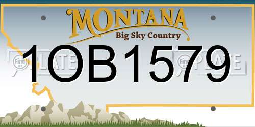 1OB1579 Montana License Plate