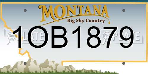 1OB1879 Montana License Plate