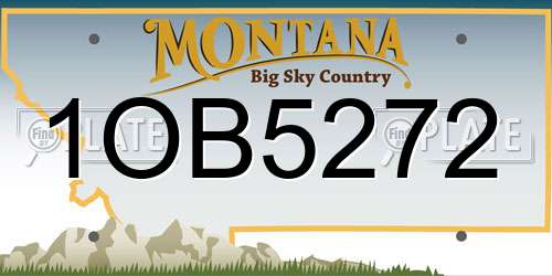 1OB5272 Montana License Plate