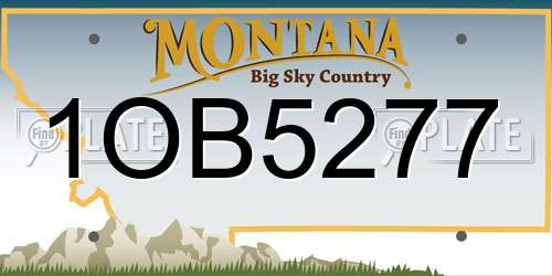 1OB5277 Montana License Plate