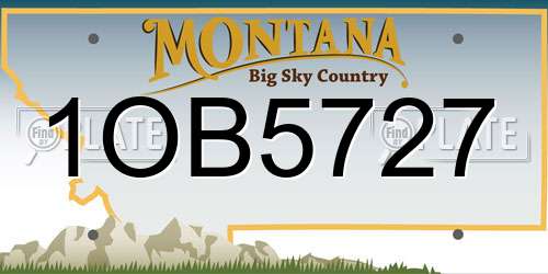 1OB5727 Montana License Plate