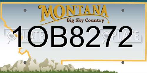 1OB8272 Montana License Plate