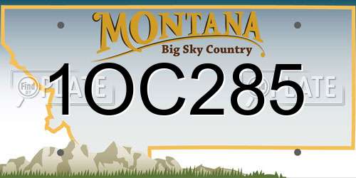 1OC285 Montana License Plate