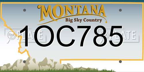 1OC785 Montana License Plate
