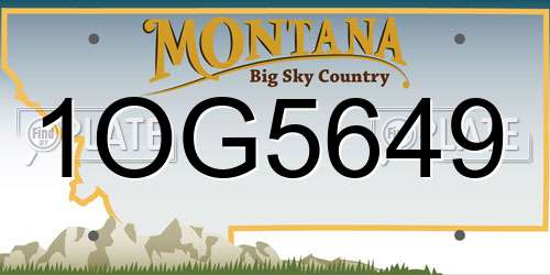 1OG5649 Montana License Plate