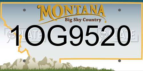 1OG9520 Montana License Plate