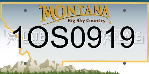 1OS0919 Montana License Plate