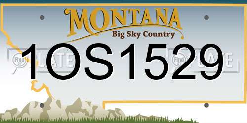 1OS1529 Montana License Plate