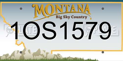 1OS1579 Montana License Plate