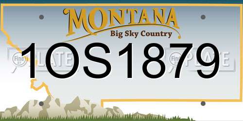 1OS1879 Montana License Plate