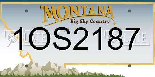 1OS2187 Montana License Plate