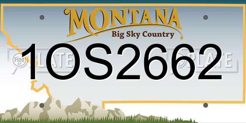 1OS2662 Montana License Plate