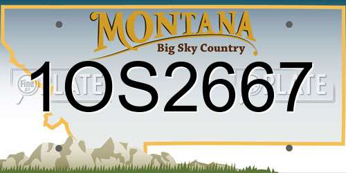 1OS2667 Montana License Plate