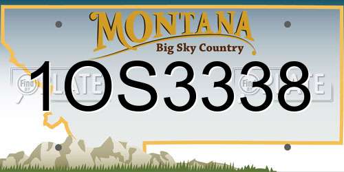 1OS3338 Montana License Plate