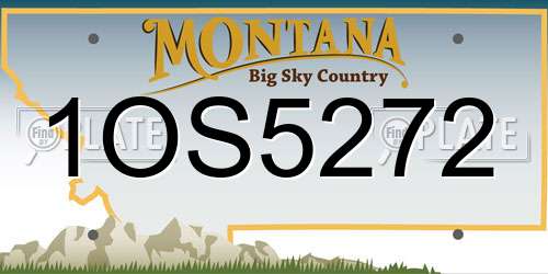 1OS5272 Montana License Plate