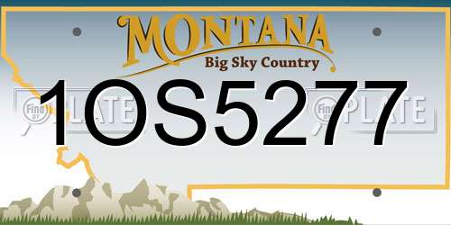 1OS5277 Montana License Plate