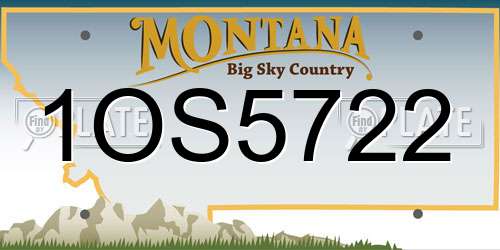 1OS5722 Montana License Plate