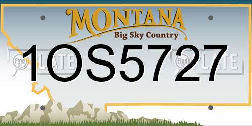 1OS5727 Montana License Plate