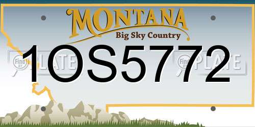 1OS5772 Montana License Plate