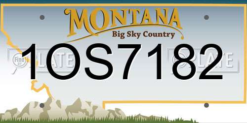 1OS7182 Montana License Plate