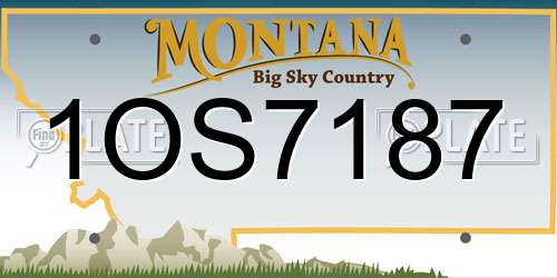 1OS7187 Montana License Plate