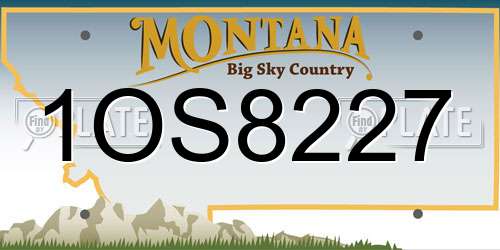 1OS8227 Montana License Plate