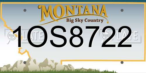 1OS8722 Montana License Plate