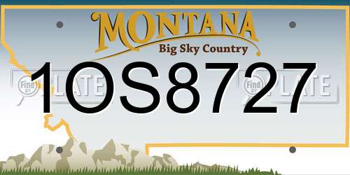 1OS8727 Montana License Plate