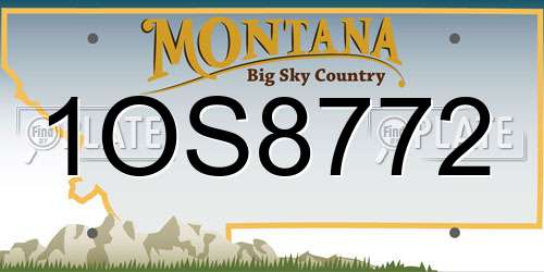 1OS8772 Montana License Plate