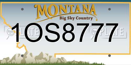 1OS8777 Montana License Plate