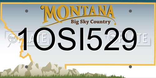 1OSI529 Montana License Plate