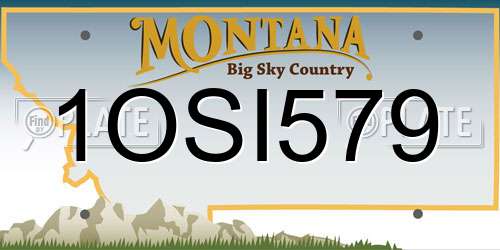 1OSI579 Montana License Plate