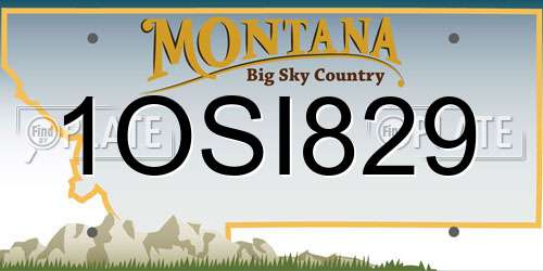 1OSI829 Montana License Plate